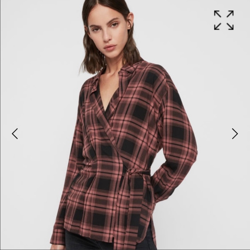 All Saints Miki Check Shirt NWT!